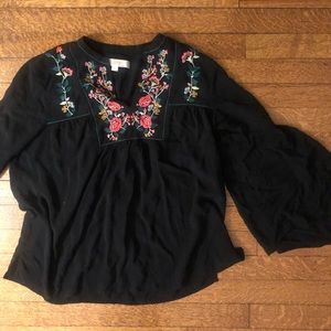 LOFT embroidered top